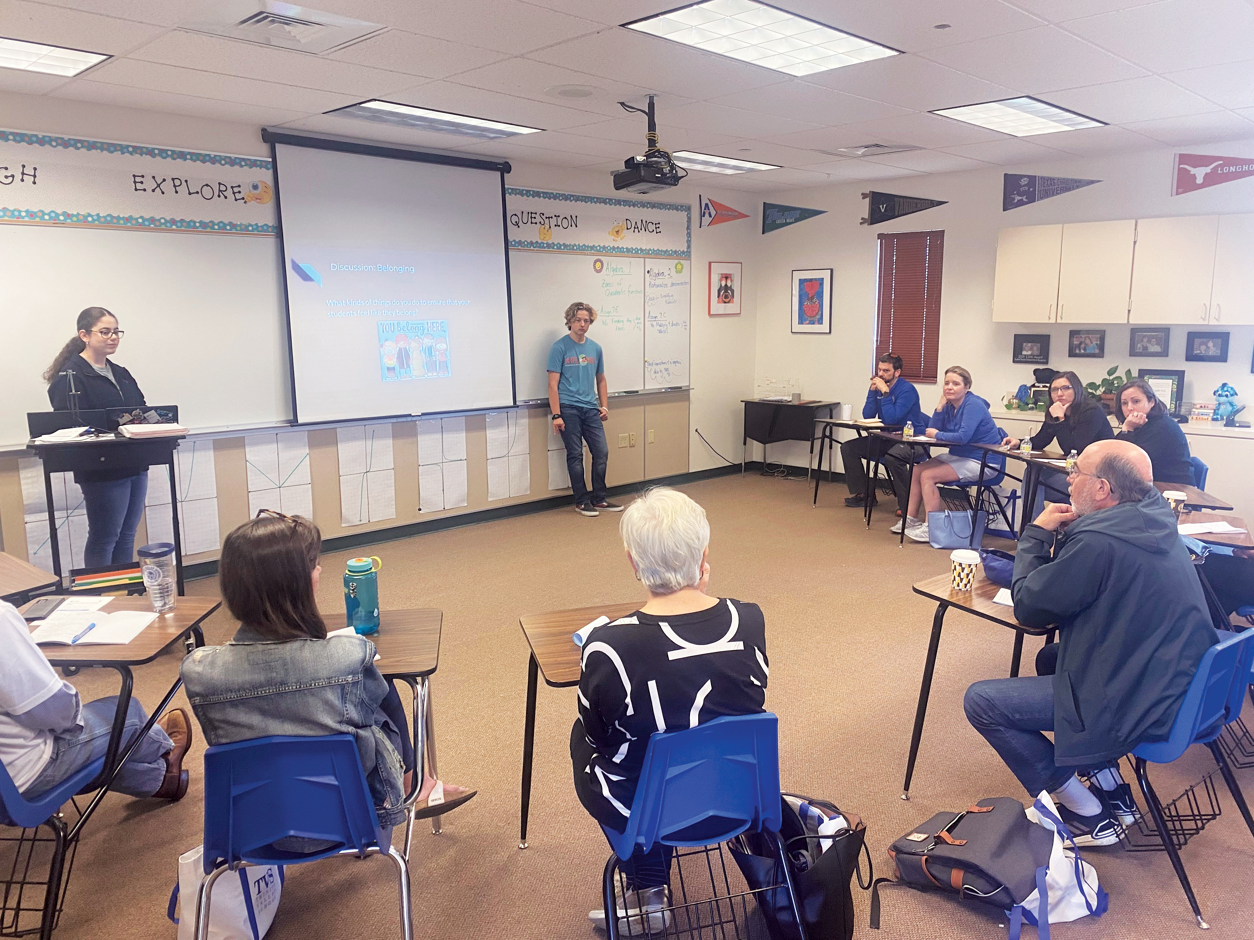 Students led workshops for faculty that explored the importance of perspective in the classroom, LGBTQ people throughout world history, and student attitudes about equity, inclusion, and community issues.